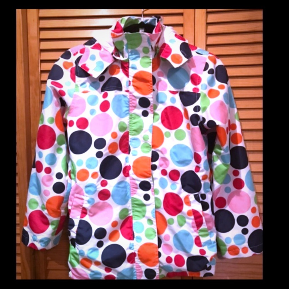 Name it Girls CUTE Polka Dot Raincoat Hoodie 10 12